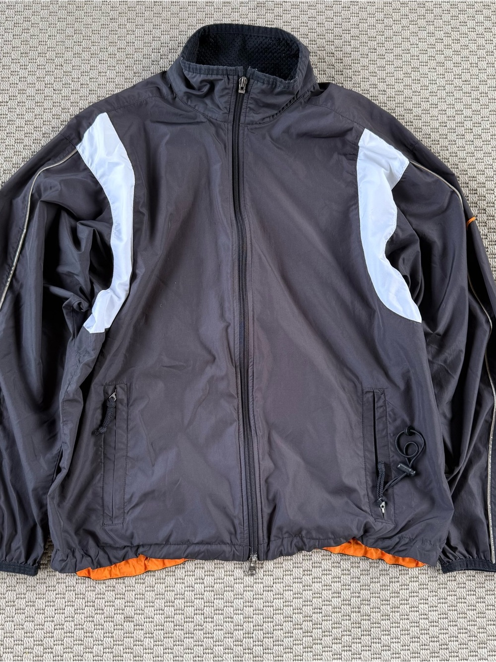 90s Vintage nike black/orange windbreaker jacket